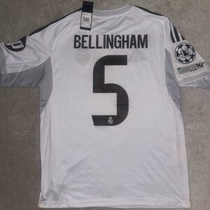 Real Madrid 25/26 soccer jersey Bellingham champions League patches medium new